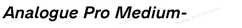 Analogue Pro Medium字体转换